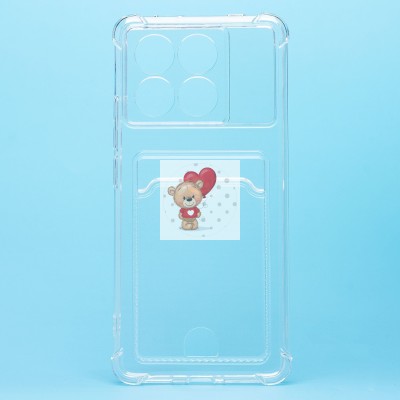 Чехол-накладка для Xiaomi Poco X6 Pro 5G (прозрачный) - SC276 с картхолдером Чехол-накладка для Xiaomi Poco X6 Pro 5G (прозрачный) - SC276 с картхолдером