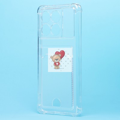 Чехол-накладка для Xiaomi Poco X6 Pro 5G (прозрачный) - SC276 с картхолдером Чехол-накладка для Xiaomi Poco X6 Pro 5G (прозрачный) - SC276 с картхолдером