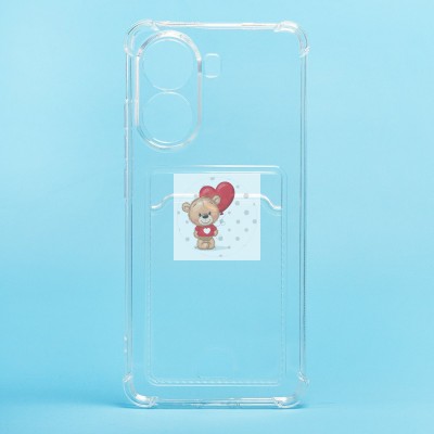 Чехол-накладка для Xiaomi Poco X7 Pro (прозрачный) - SC276 с картхолдером Чехол-накладка для Xiaomi Poco X7 Pro (прозрачный) - SC276 с картхолдером