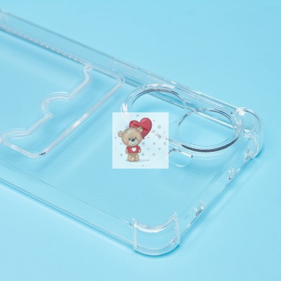 Чехол-накладка для Xiaomi Poco X7 Pro (прозрачный) - SC276 с картхолдером