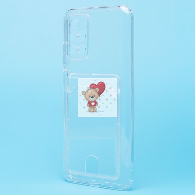 Чехол-накладка для Xiaomi Redmi 10 (прозрачный) - SC276 с картхолдером Чехол-накладка для Xiaomi Redmi 10 (прозрачный) - SC276 с картхолдером