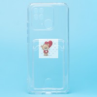Чехол-накладка для Xiaomi Redmi 10C (прозрачный) - SC276 с картхолдером