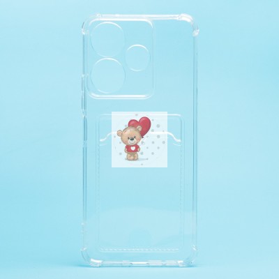 Чехол-накладка для Xiaomi Redmi 13 4G (прозрачный) - SC276 с картхолдером Чехол-накладка для Xiaomi Redmi 13 4G (прозрачный) - SC276 с картхолдером