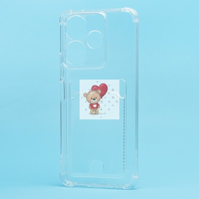 Чехол-накладка для Xiaomi Redmi 13 4G (прозрачный) - SC276 с картхолдером