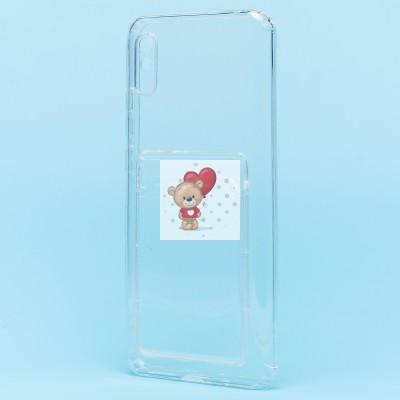 Чехол-накладка для Xiaomi Redmi 9i (прозрачный) - SC276 с картхолдером Чехол-накладка для Xiaomi Redmi 9i (прозрачный) - SC276 с картхолдером