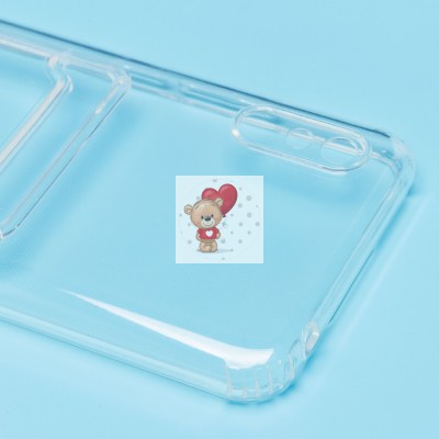 Чехол-накладка для Xiaomi Redmi 9i (прозрачный) - SC276 с картхолдером Чехол-накладка для Xiaomi Redmi 9i (прозрачный) - SC276 с картхолдером