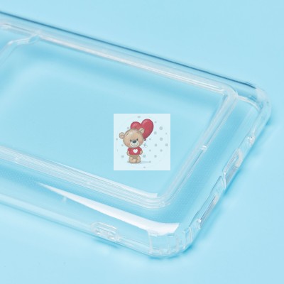 Чехол-накладка для Xiaomi Redmi 9i (прозрачный) - SC276 с картхолдером Чехол-накладка для Xiaomi Redmi 9i (прозрачный) - SC276 с картхолдером