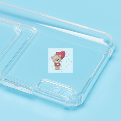 Чехол-накладка для Xiaomi Redmi 9i (прозрачный) - SC276 с картхолдером Чехол-накладка для Xiaomi Redmi 9i (прозрачный) - SC276 с картхолдером