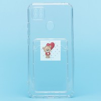Чехол-накладка для Xiaomi Redmi 9C (прозрачный) - SC276 с картхолдером Чехол-накладка для Xiaomi Redmi 9C (прозрачный) - SC276 с картхолдером