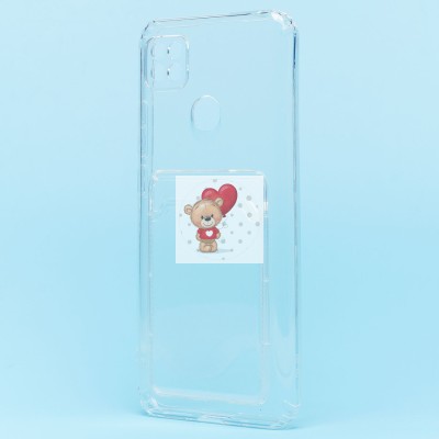 Чехол-накладка для Xiaomi Redmi 9C (прозрачный) - SC276 с картхолдером