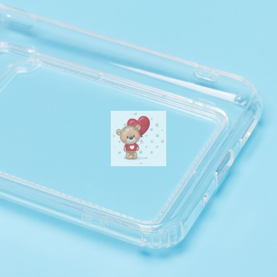 Чехол-накладка для Xiaomi Redmi 9C (прозрачный) - SC276 с картхолдером