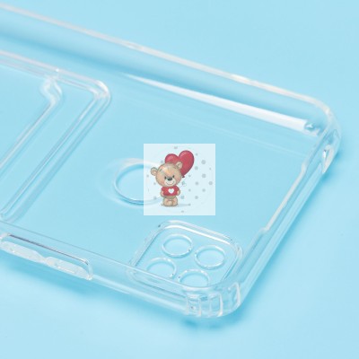 Чехол-накладка для Xiaomi Redmi 9C (прозрачный) - SC276 с картхолдером