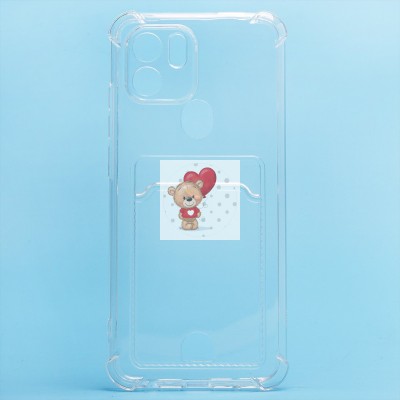 Чехол-накладка для Xiaomi Redmi A1+ (прозрачный) - SC276 с картхолдером