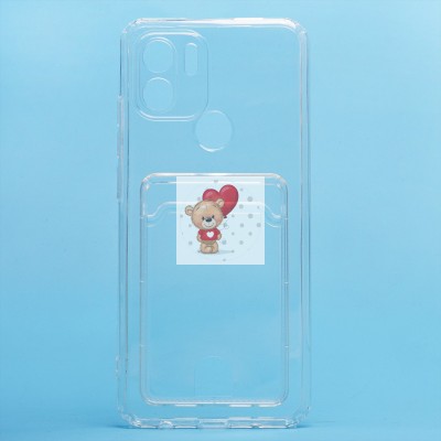 Чехол-накладка для Xiaomi Poco C50 (прозрачный) - SC276 с картхолдером