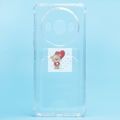 Чехол-накладка для Xiaomi Redmi A3 (прозрачный) - SC276 с картхолдером Чехол-накладка для Xiaomi Redmi A3 (прозрачный) - SC276 с картхолдером