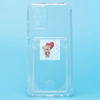 Чехол-накладка для Xiaomi Redmi Note 10 (прозрачный) - SC276 с картхолдером