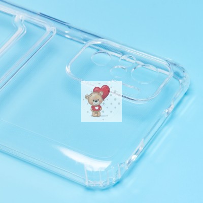 Чехол-накладка для Xiaomi Redmi Note 10S (прозрачный) - SC276 с картхолдером