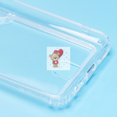 Чехол-накладка для Xiaomi Redmi Note 10S (прозрачный) - SC276 с картхолдером