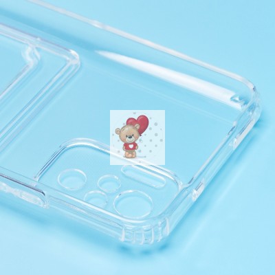 Чехол-накладка для Xiaomi Redmi Note 10S (прозрачный) - SC276 с картхолдером