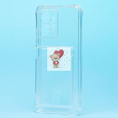 Чехол-накладка для Xiaomi Redmi Note 12 4G (прозрачный) - SC276 с картхолдером