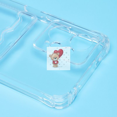 Чехол-накладка для Xiaomi Redmi Note 12 4G (прозрачный) - SC276 с картхолдером