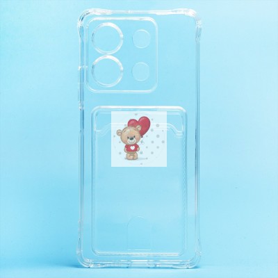 Чехол-накладка для Xiaomi Redmi Note 13 5G Global (прозрачный) - SC276 с картхолдером