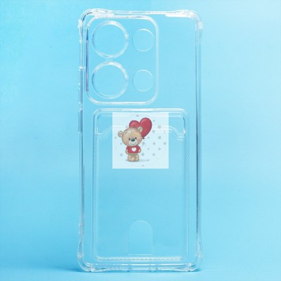 Чехол-накладка для Xiaomi Redmi Note 13 Pro 4G Global (прозрачный) - SC276 с картхолдером