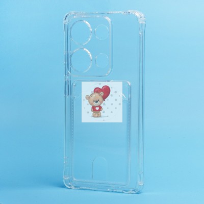 Чехол-накладка для Xiaomi Redmi Note 13 Pro 4G Global (прозрачный) - SC276 с картхолдером