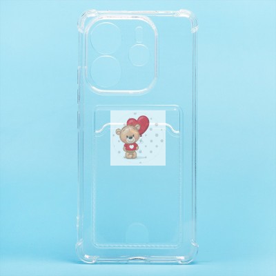 Чехол-накладка для Xiaomi Redmi Note 14 4G (прозрачный) - SC276 с картхолдером Чехол-накладка для Xiaomi Redmi Note 14 4G (прозрачный) - SC276 с картхолдером