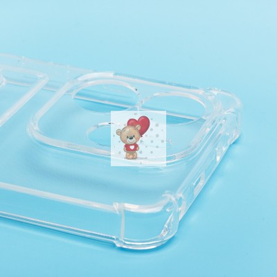 Чехол-накладка для Xiaomi Redmi Note 14 4G (прозрачный) - SC276 с картхолдером