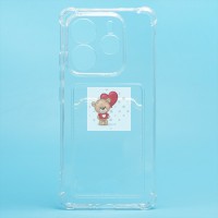 Чехол-накладка для Xiaomi Redmi Note 14 5G Global (прозрачный) - SC276 с картхолдером