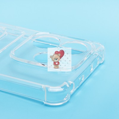 Чехол-накладка для Xiaomi Redmi Note 14 5G Global (прозрачный) - SC276 с картхолдером