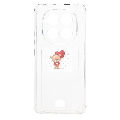 Чехол-накладка для Xiaomi Redmi Note 14 Pro 4G (прозрачный) - SC276 с картхолдером Чехол-накладка для Xiaomi Redmi Note 14 Pro 4G (прозрачный) - SC276 с картхолдером