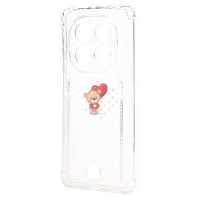 Чехол-накладка для Xiaomi Redmi Note 14 Pro 4G (прозрачный) - SC276 с картхолдером