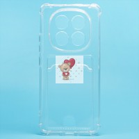 Чехол-накладка для Xiaomi Redmi Note 14 Pro 5G Global (прозрачный) - SC276 с картхолдером