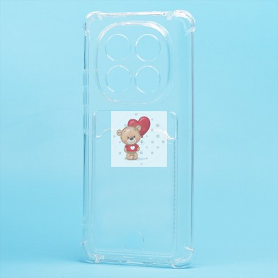 Чехол-накладка для Xiaomi Redmi Note 14 Pro 5G Global (прозрачный) - SC276 с картхолдером