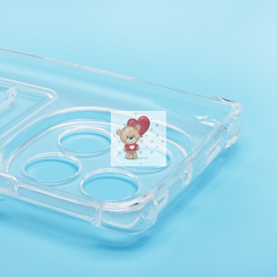 Чехол-накладка для Xiaomi Redmi Note 14 Pro 5G Global (прозрачный) - SC276 с картхолдером