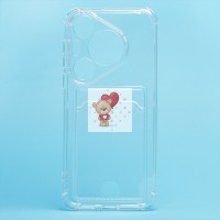 Чехол-накладка для Huawei Pura 70 Pro Global (прозрачный) - SC278 с картхолдером