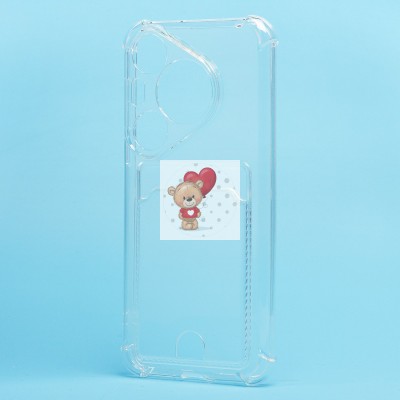 Чехол-накладка для Huawei Pura 70 Pro Global (прозрачный) - SC278 с картхолдером