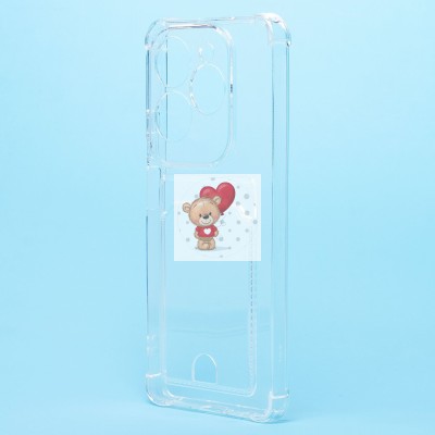 Чехол-накладка для Infinix Hot 40 Pro (прозрачный) - SC278 с картхолдером Чехол-накладка для Infinix Hot 40 Pro (прозрачный) - SC278 с картхолдером