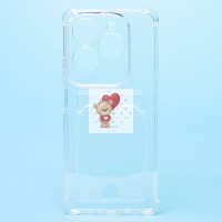 Чехол-накладка для Infinix Hot 40 (прозрачный) - SC278 с картхолдером Чехол-накладка для Infinix Hot 40 (прозрачный) - SC278 с картхолдером