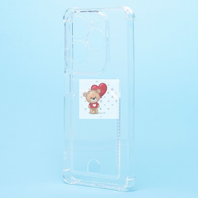 Чехол-накладка для Infinix Hot 40 (прозрачный) - SC278 с картхолдером Чехол-накладка для Infinix Hot 40 (прозрачный) - SC278 с картхолдером