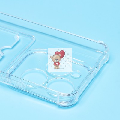 Чехол-накладка для Infinix Hot 40 (прозрачный) - SC278 с картхолдером Чехол-накладка для Infinix Hot 40 (прозрачный) - SC278 с картхолдером