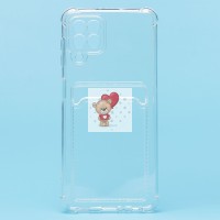 Чехол-накладка для Samsung Galaxy A22 4G/Galaxy M22 (прозрачный) - SC278 с картхолдером Чехол-накладка для Samsung Galaxy A22 4G/Galaxy M22 (прозрачный) - SC278 с картхолдером