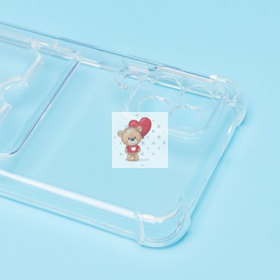 Чехол-накладка для Samsung Galaxy A22 4G/Galaxy M22 (прозрачный) - SC278 с картхолдером Чехол-накладка для Samsung Galaxy A22 4G/Galaxy M22 (прозрачный) - SC278 с картхолдером