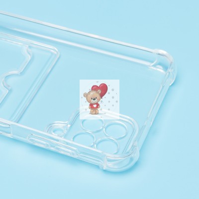 Чехол-накладка для Samsung Galaxy A22 4G/Galaxy M22 (прозрачный) - SC278 с картхолдером Чехол-накладка для Samsung Galaxy A22 4G/Galaxy M22 (прозрачный) - SC278 с картхолдером