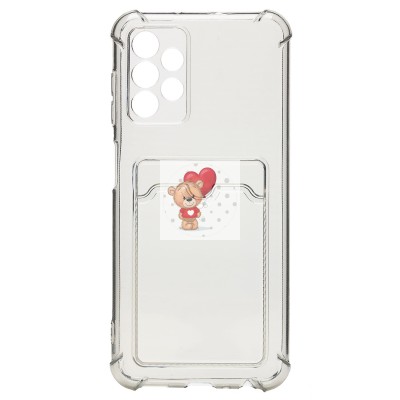 Чехол-накладка для Samsung A135 Galaxy A13 4G (черный) - SC278 с картхолдером