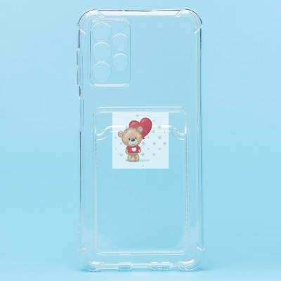 Чехол-накладка для Samsung A135 Galaxy A13 4G (прозрачный) - SC278 с картхолдером