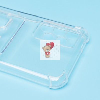 Чехол-накладка для Samsung A135 Galaxy A13 4G (прозрачный) - SC278 с картхолдером