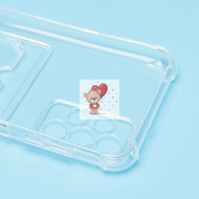 Чехол-накладка для Samsung A135 Galaxy A13 4G (прозрачный) - SC278 с картхолдером